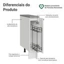 Ver imagem 3 de Balcão Porta-temperos 20 Cm 1 Porta Branco Vik Madesa