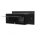 Ver imagem 2 de Caixa Correio Chapeu Preta Fosca 20cm Prof. Inteira Inox 304