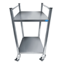 Carrinho Auxiliar Aço Inox com 2 Prateleiras e 2 Puxadores - 50x50x95cm - Brascool - 1