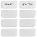 Ver imagem 1 de Kit 8 Placas Identificadoras 5,5x2,5cm Etiquetas Encaixe Branca Caixa Organizadora ou