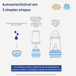 Kit com 2 Mamadeiras Easy Start Anticolica 130/260ml Neutra Mam Ma21023 - 5