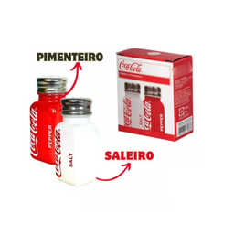Conjunto Saleiro Pimenteiro Coca-cola Vidro 80ml 2 Peças - 2