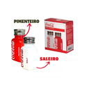 Ver imagem 2 de Conjunto Saleiro Pimenteiro Coca-cola Vidro 80ml 2 Peças