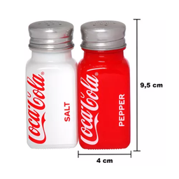 Conjunto Saleiro Pimenteiro Coca-cola Vidro 80ml 2 Peças - 5