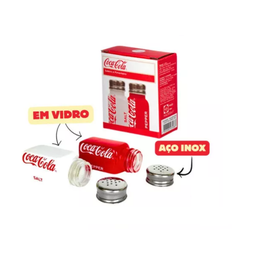 Conjunto Saleiro Pimenteiro Coca-cola Vidro 80ml 2 Peças - 4