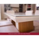Ver imagem 5 de Mesa de Sala Jantar Yara Sc77 C/ Tampo Madeirado C/ Vidro Curvo 200x90cm Nature - Henn