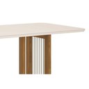 Ver imagem 6 de Mesa de Sala Jantar Yara Sc77 C/ Tampo Madeirado C/ Vidro Curvo 200x90cm Nature - Henn