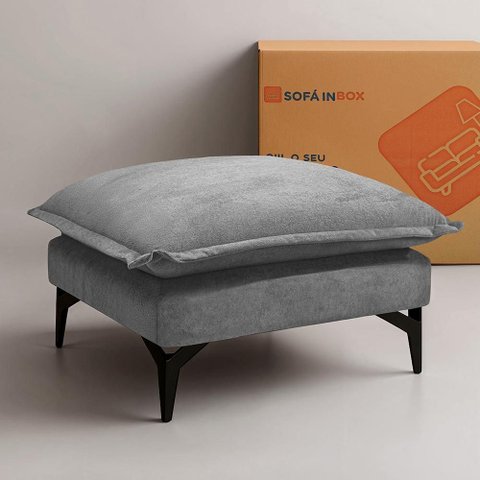 Chaise Modular Boma 60x70x40cm Boucle Cinza Claro Sofá Inbox