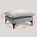 Ver imagem 2 de Chaise Modular Boma 60x70x40cm Boucle Cinza Claro Sofá Inbox