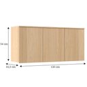 Ver imagem 3 de Armário Aéreo 3 Portas 120 Cm Andria 5597 Móveis Sul