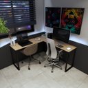 Ver imagem 3 de Mesa em Formato L Otimização de Espaço Mel