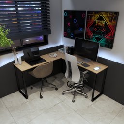 Mesa em Formato L Otimização de Espaço Mel - 3