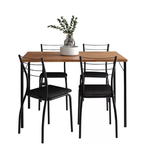 Conjunto de Mesa 1586 C/ 4 Cadeiras 1700 Supercromo Carraro