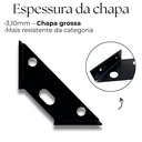 Ver imagem 5 de Kit 2 Suportes de Prateleira 22cm Trapézio com Furos Aço Reforçado Design Moderno