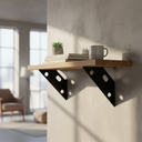 Ver imagem 1 de Kit 2 Suportes de Prateleira 22cm Trapézio com Furos Aço Reforçado Design Moderno