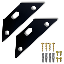 Kit 2 Suportes de Prateleira 22cm Trapézio com Furos Aço Reforçado Design Moderno - 1