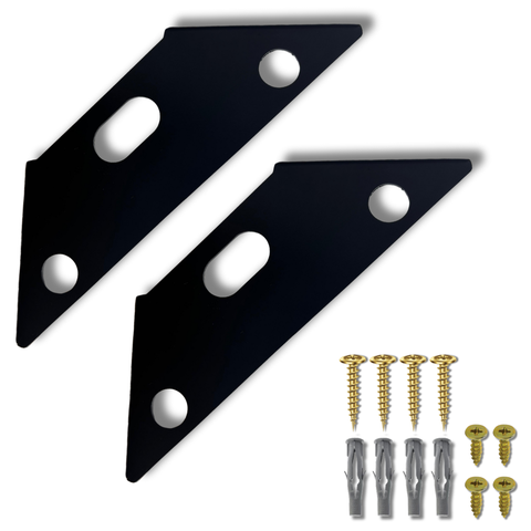 Kit 2 Suportes de Prateleira 22cm Trapézio com Furos Aço Reforçado Design Moderno