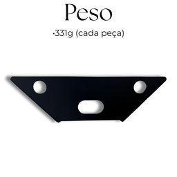 Kit 2 Suportes de Prateleira 22cm Trapézio com Furos Aço Reforçado Design Moderno - 5