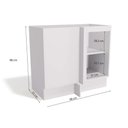 Ver imagem 2 de Gabinete de Cozinha Modulado Balcão Maxxi G748 Canto Reto com 1 Porta sem Tampo 98cm Canela -