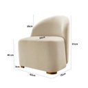 Ver imagem 3 de Poltrona Decorativa Ref 01 - 2504-b Doha Bege