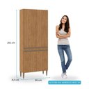 Ver imagem 4 de Paneleiro 4 Portas para Cozinha Modulada Paris Menu Móveis Freijó