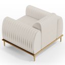 Ver imagem 7 de Kit 2 Poltronas Decorativas Base Gold Molino D06 Linho C-367 Cru - Mpozenato