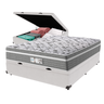 Cama Box Baú Branco e Colchão Casal Evolution Molas Ensacadas Probel - 1