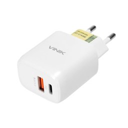 Carregador de Parede 38W com Duas Saidas 1 Saida USB 12V 1.5A Quick Charge (18W) e 1 Saida Tipo - 1