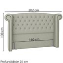 Ver imagem 4 de Cabeceira Queen 160 cm Valenn Linho SL 76 Peer
