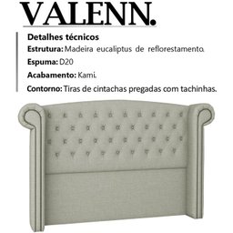Cabeceira Queen 160 cm Valenn Linho SL 76 Peer - 3