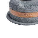 Ver imagem 2 de Queijeira Pedra Sabão Cobre Tampa Pedra Queijo Frios 20x10cm