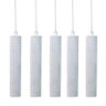 Kit 5x Pendente Tubo Cilindro Branco Alumínio Balcão Cozinha Mr11 Gu10 - 1