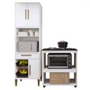 Ver imagem 2 de Cozinha Compacta Santo André 3 Portas 1 Gaveta Branco - Kaiki Móveis