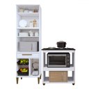 Ver imagem 3 de Cozinha Compacta Santo André 3 Portas 1 Gaveta Branco - Kaiki Móveis