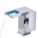 Ver imagem 2 de Torneira Pia Banheiro Monocomando Misturador Cascata Cuba Luxo Com Led 9901 Luuk Young