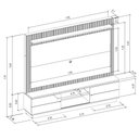 Ver imagem 4 de Estante Home 215cm Valdivia com LED para Tv até 75 Nature/Off White G77 - Gran Belo