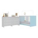Ver imagem 1 de Berço 3 em 1 para Colchão 130 X 60cm com Cômoda Doce de Leite Multimóveis Mp4297
