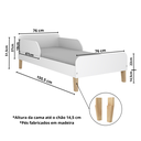 Ver imagem 4 de Mini-cama Mimo Montessoriana Branco - Movelbras