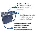 Ver imagem 4 de Fogão Industrial 3 Bocas 3QD Baixa Pressão P5 com Forno 57L de Piso