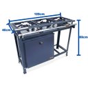 Ver imagem 5 de Fogão Industrial 3 Bocas 3QD Baixa Pressão P5 com Forno 57L de Piso