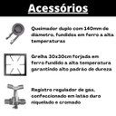 Ver imagem 2 de Fogão Industrial 3 Bocas 3QD Baixa Pressão P5 com Forno 57L de Piso