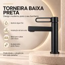 Ver imagem 5 de Torneira Daytona Preta Baixa Aço Inox 304 Premium Goldenx