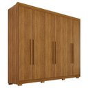 Ver imagem 3 de Guarda Roupa Casal com Pés 6 Portas 6 Gavetas 100% MDF Itália Plus Marrom/Cinamomo