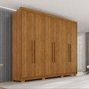 Ver imagem 1 de Guarda Roupa Casal com Pés 6 Portas 6 Gavetas 100% MDF Itália Plus Marrom/Cinamomo