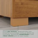 Ver imagem 6 de Guarda Roupa Casal com Pés 6 Portas 6 Gavetas 100% MDF Itália Plus Marrom/Cinamomo