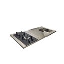 Ver imagem 4 de Pia Fogão Gás 2 bocas Fabrinox 120x55cm, cuba direita