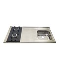 Ver imagem 1 de Pia Fogão Gás 2 bocas Fabrinox 120x55cm, cuba direita