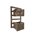 Ver imagem 2 de 1 Treliça Pinus 30x50 + 2 Cachepô 18x18 Jardim Vertical