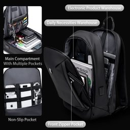 Mochila Impermeável Notebook Faculdade Antifurto Moderna Usb - 8