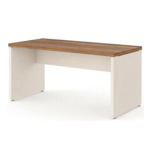 Mesa de Escritório 1,70×0,70m sem Gavetas Nogal Sevilha / Champanhe
